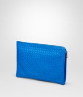Bottega Veneta® Signal Blue Intrecciato Vn Document Case Bottega Veneta® Signal Blue Intrecciato Vn Document Case