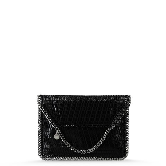 Stella McCartney, Pochette Falabella vernie effet filet qui se replie