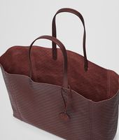 Bottega Veneta® Aubergine Intrecciomirage Large Tote Bottega Veneta® Aubergine Intrecciomirage Large Tote