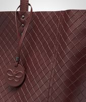 Bottega Veneta® Aubergine Intrecciomirage Large Tote Bottega Veneta® Aubergine Intrecciomirage Large Tote