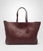 Bottega Veneta® Aubergine Intrecciomirage Large Tote Bottega Veneta® Aubergine Intrecciomirage Large Tote