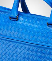 Bottega Veneta® Signal Blue Intrecciato Light Calf Briefcase Bottega Veneta® Signal Blue Intrecciato Light Calf Briefcase