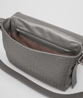 Bottega Veneta® New Light Grey Intrecciato Light Calf Cross Body Messenger Bottega Veneta® New Light Grey Intrecciato Light Calf Cross Body Messenger