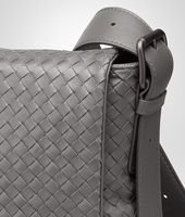 Bottega Veneta® New Light Grey Intrecciato Light Calf Cross Body Messenger Bottega Veneta® New Light Grey Intrecciato Light Calf Cross Body Messenger
