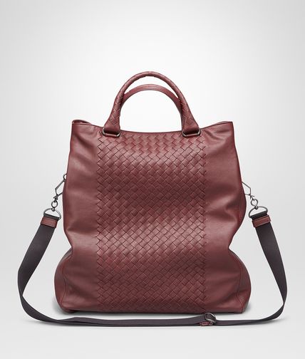 BOTTEGA VENETA - Aubergine Nero Intrecciato Washed Nappa Tote Bag