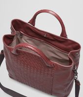 Bottega Veneta® Aubergine Intrecciato Washed Nappa Tote Bag Bottega Veneta® Aubergine Intrecciato Washed Nappa Tote Bag