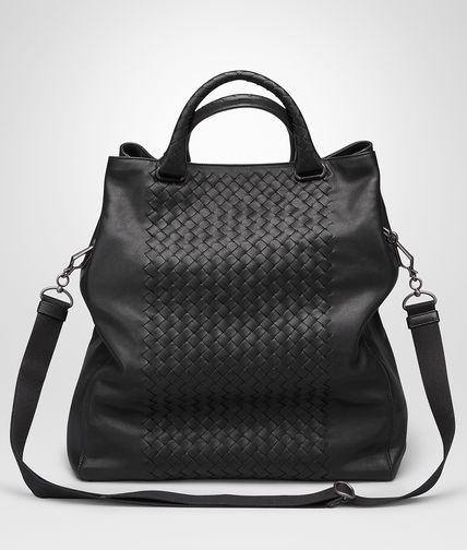 BOTTEGA VENETA - Nero Intrecciato Washed Nappa Tote Bag