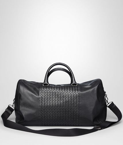 BOTTEGA VENETA - Nero Intrecciato Washed Nappa Duffel bag