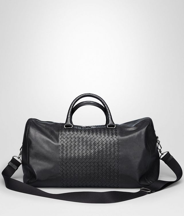 BOTTEGA VENETA REISETASCHE AUS GEWASCHENEM NAPPALEDER INTRECCIATO NERO Trolley und Handgepäck U fp