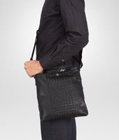 Bottega Veneta® Nero Intrecciato Washed Nappa Cross Body Messenger Bottega Veneta® Nero Intrecciato Washed Nappa Cross Body Messenger