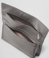 Bottega Veneta® Medium Grey Intrecciato Vachette Document Case Bottega Veneta® Medium Grey Intrecciato Vachette Document Case
