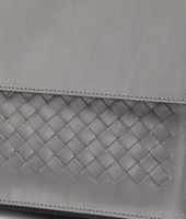 Bottega Veneta® Medium Grey Intrecciato Vachette Document Case Bottega Veneta® Medium Grey Intrecciato Vachette Document Case
