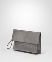 Bottega Veneta® Medium Grey Intrecciato Vachette Document Case Bottega Veneta® Medium Grey Intrecciato Vachette Document Case