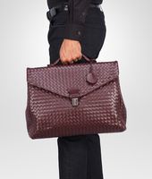 Bottega Veneta® Aubergine Intrecciato Vn Briefcase Bottega Veneta® Aubergine Intrecciato Vn Briefcase