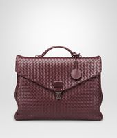 Bottega Veneta® Aubergine Intrecciato Vn Briefcase Bottega Veneta® Aubergine Intrecciato Vn Briefcase