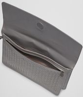 Bottega Veneta® Medium Grey Intrecciato Vachette Document Case Bottega Veneta® Medium Grey Intrecciato Vachette Document Case