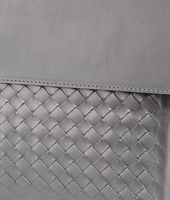 Bottega Veneta® Medium Grey Intrecciato Vachette Document Case Bottega Veneta® Medium Grey Intrecciato Vachette Document Case