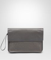 Bottega Veneta® Medium Grey Intrecciato Vachette Document Case Bottega Veneta® Medium Grey Intrecciato Vachette Document Case
