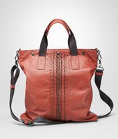 Bottega Veneta® Burnt Red Matita Striped Light Calf Tote Bag
Bottega Veneta® Burnt Red Matita Striped Light Calf Tote Bag