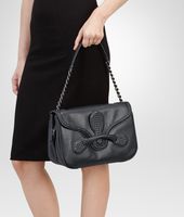 Bottega Veneta® NERO MICRO INTRECCIO NEW CALF RIALTO BAG Bottega Veneta® NERO MICRO INTRECCIO NEW CALF RIALTO BAG