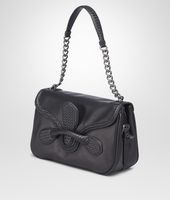 Bottega Veneta® NERO MICRO INTRECCIO NEW CALF RIALTO BAG Bottega Veneta® NERO MICRO INTRECCIO NEW CALF RIALTO BAG