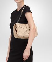 Bottega Veneta® MINK INTRECCIATO NAPPA RIALTO BAG Bottega Veneta® MINK INTRECCIATO NAPPA RIALTO BAG