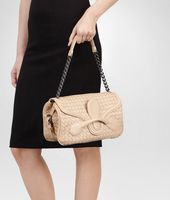 Bottega Veneta® MINK INTRECCIATO NAPPA RIALTO BAG Bottega Veneta® MINK INTRECCIATO NAPPA RIALTO BAG