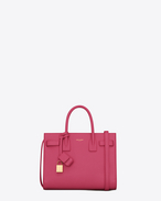 Classic Baby SAC DE JOUR BAG IN Lipstick fuchsia Grained Leather