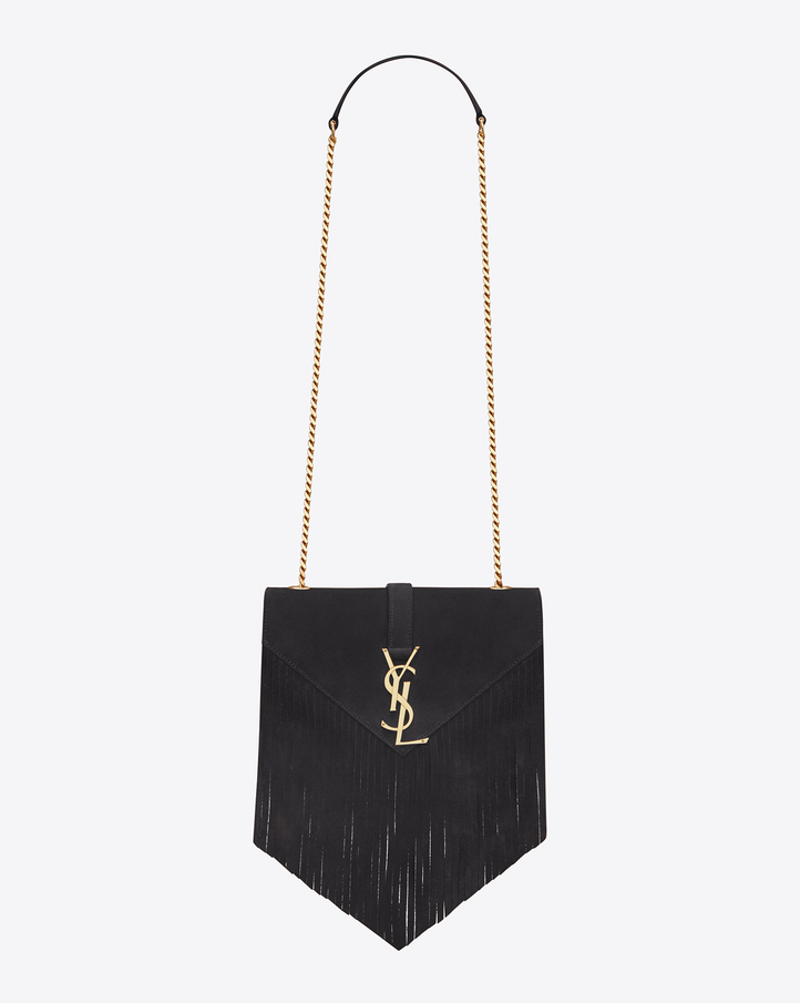 Saint Laurent Classic Small MONOGRAM SAINT LAURENT Fringed Satchel ...