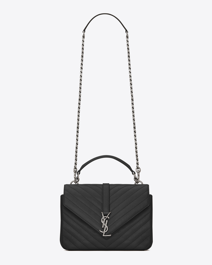 dark red handbag - Saint Laurent CLASSIC Medium COLLGE MONOGRAM SAINT LAURENT BAG IN ...