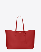Große SAINT LAURENT Shopper-Totebag aus rotem Leder