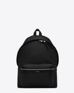 CLASSIC HUNTING BACKPACK IN BLACK Shiny Cotton Tweed 