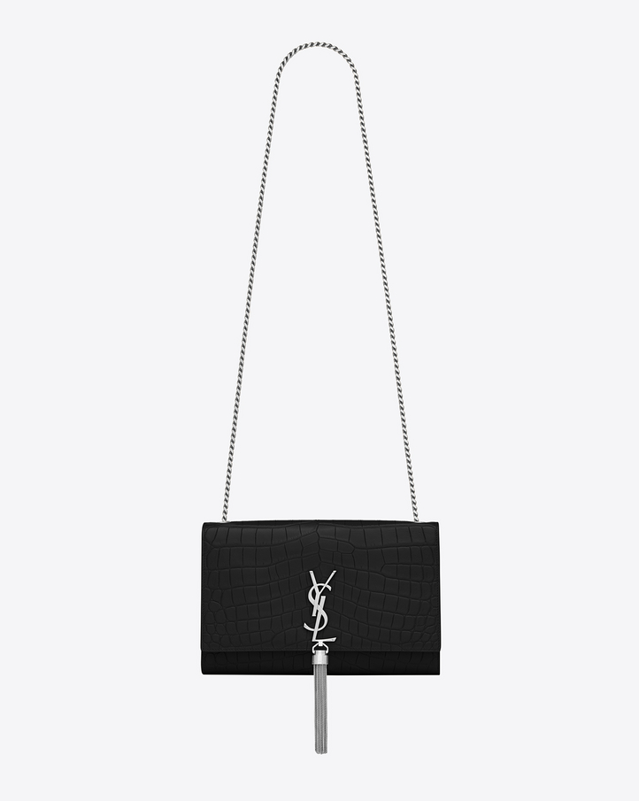 Saint Laurent CLASSIC MEDIUM MONOGRAM SAINT LAURENT TASSEL SATCHEL ...