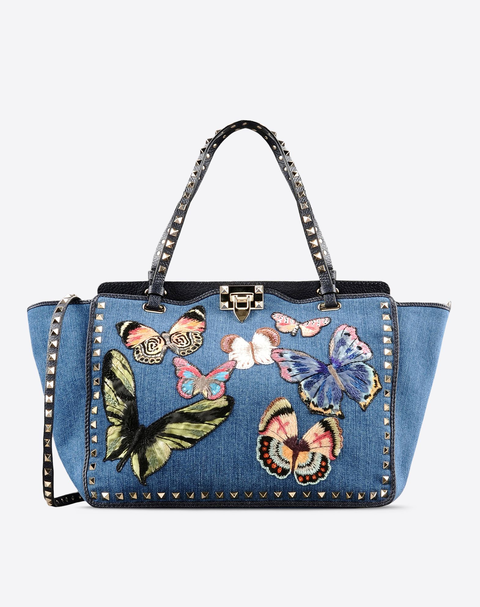 Borsa Media Rockstud, Borse Shopping Donna Valentino Garavani