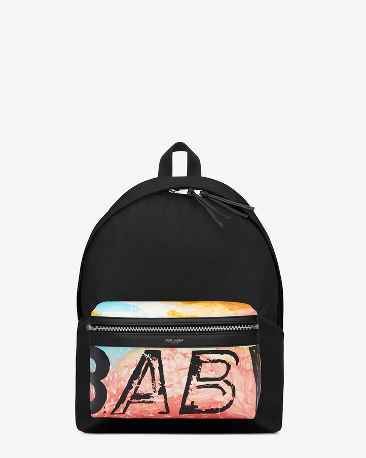 Saint Laurent Classic HUNTING Backpack In Black, Rose And ...  