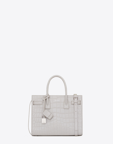 SAINT LAURENT Classic Baby Sac De Jour Bag In Powder Pink Leather ...