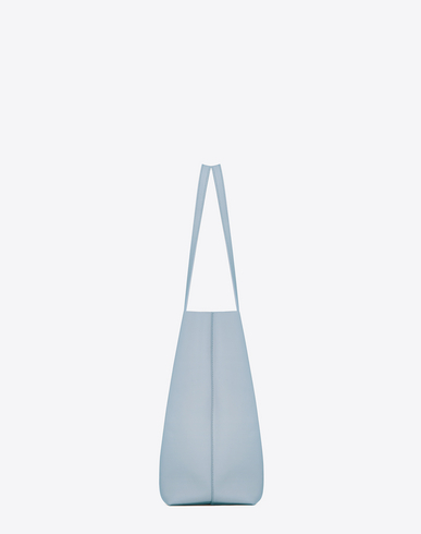 SAINT LAURENT Large Shopping Tote Bag In Sky Blue Leather