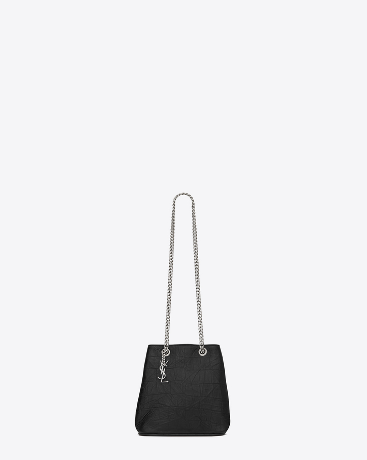 Saint Laurent Classic Baby EMMANUELLE Chain Bucket Bag In Black ...  