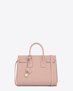 Klassische kleine Sac de Jour-Tasche AUS HELLROSAFARBENEM LEDER