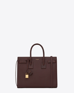 Classic Small SAC DE JOUR Bag in Bordeaux Leather and Python Skin