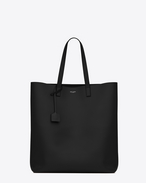 SHOPPING SAINT LAURENT Tote Bag in Black Leather
