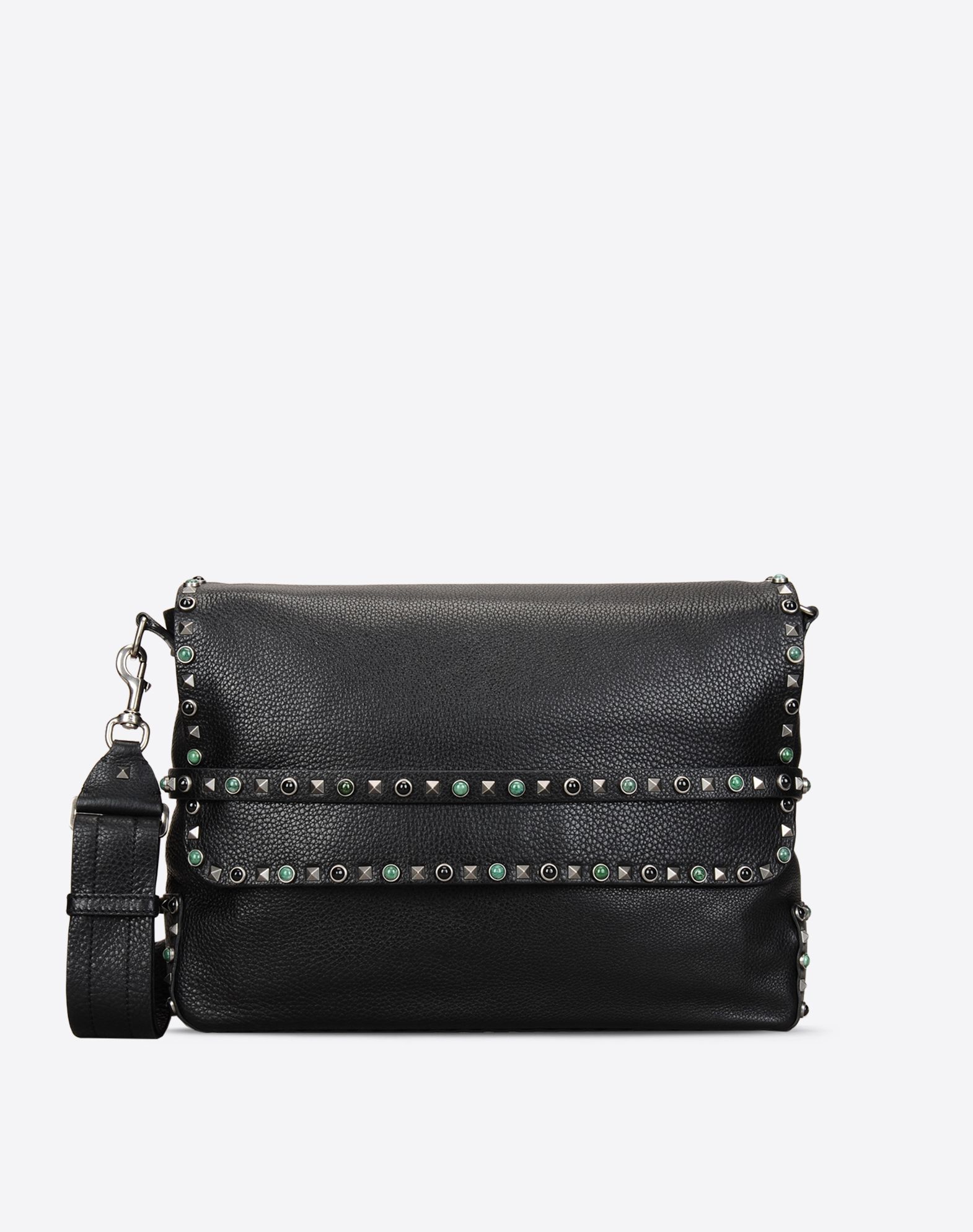 Valentino Garavani Uomo Rockstud Rolling Messenger, Shoulder Bags for