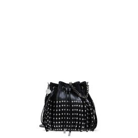 Black Falabella Studded Fringed Bucket Bag Black Falabella Studded Fringed Bucket Bag