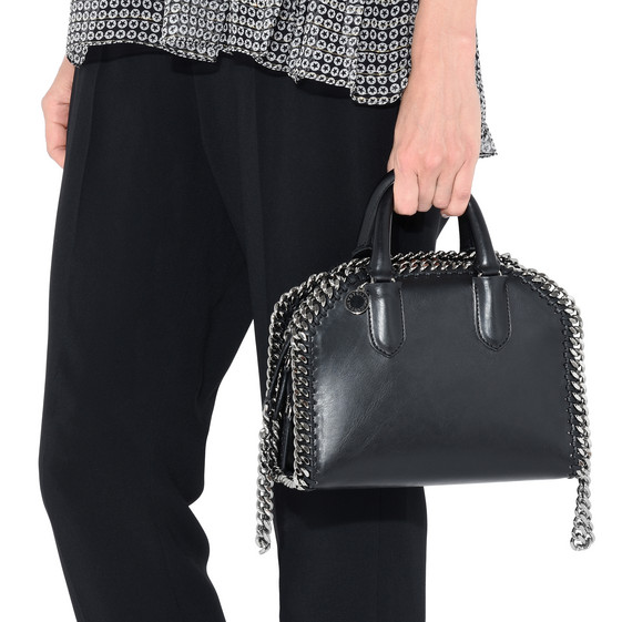 STELLA MCCARTNEY Falabella Medium Box TopHandle Satchel Bag, Black