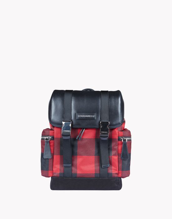 buffalo check donald backpack bags Man Dsquared2