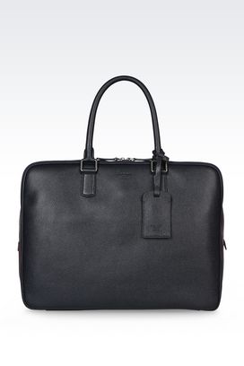 armani leather holdall