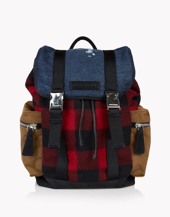denim check donald backpack handbags Man Dsquared2