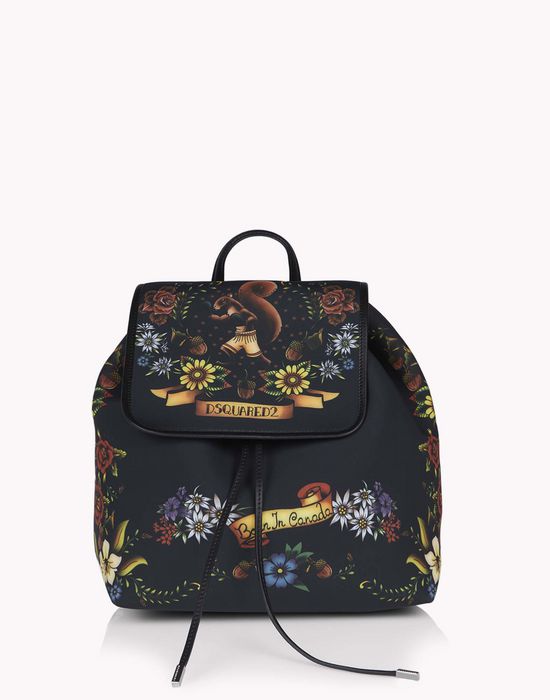 tattoo print alberta backpack handbags Woman Dsquared2