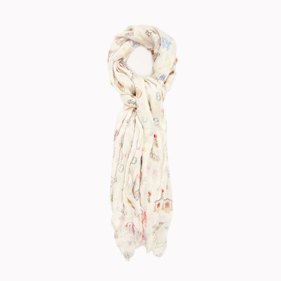 Stella McCartney, Silk Mix Monogram Print Scarf