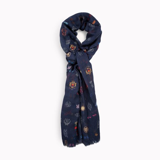 Stella McCartney, Silk Mix Monogram Print Scarf
